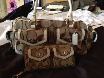 Coach bag with matching checkbook