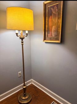 65” H Brass Floor Lamp
