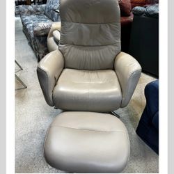 Recliner With Small Ottoman