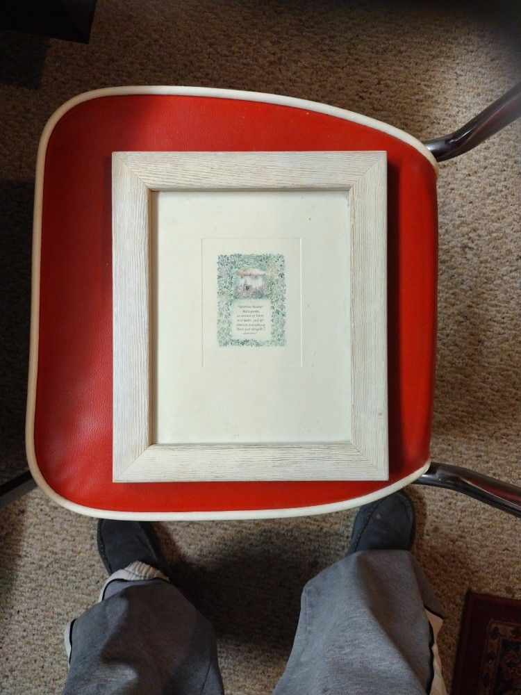 Artwork With A Poem In A Wooden Frame