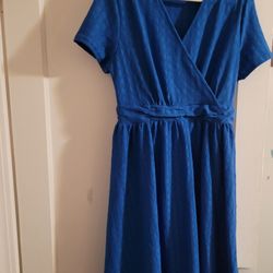 Plus Size Royal Blue Dress Sz. XXL