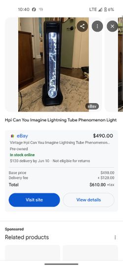 Vintage Can You Imagine HPI Plasma Lamp