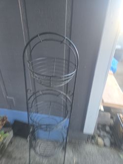 3-Tier Metal Wire Basket Stand