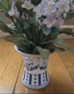 Vase with Flowers 9” Tall