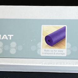 68” x 24” Yoga/Pilates Mat In Box Rolls Up For Easy Transport/Storage