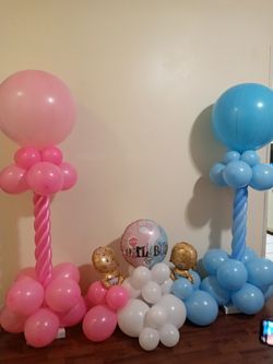 Baby shower or gender reveal balloons