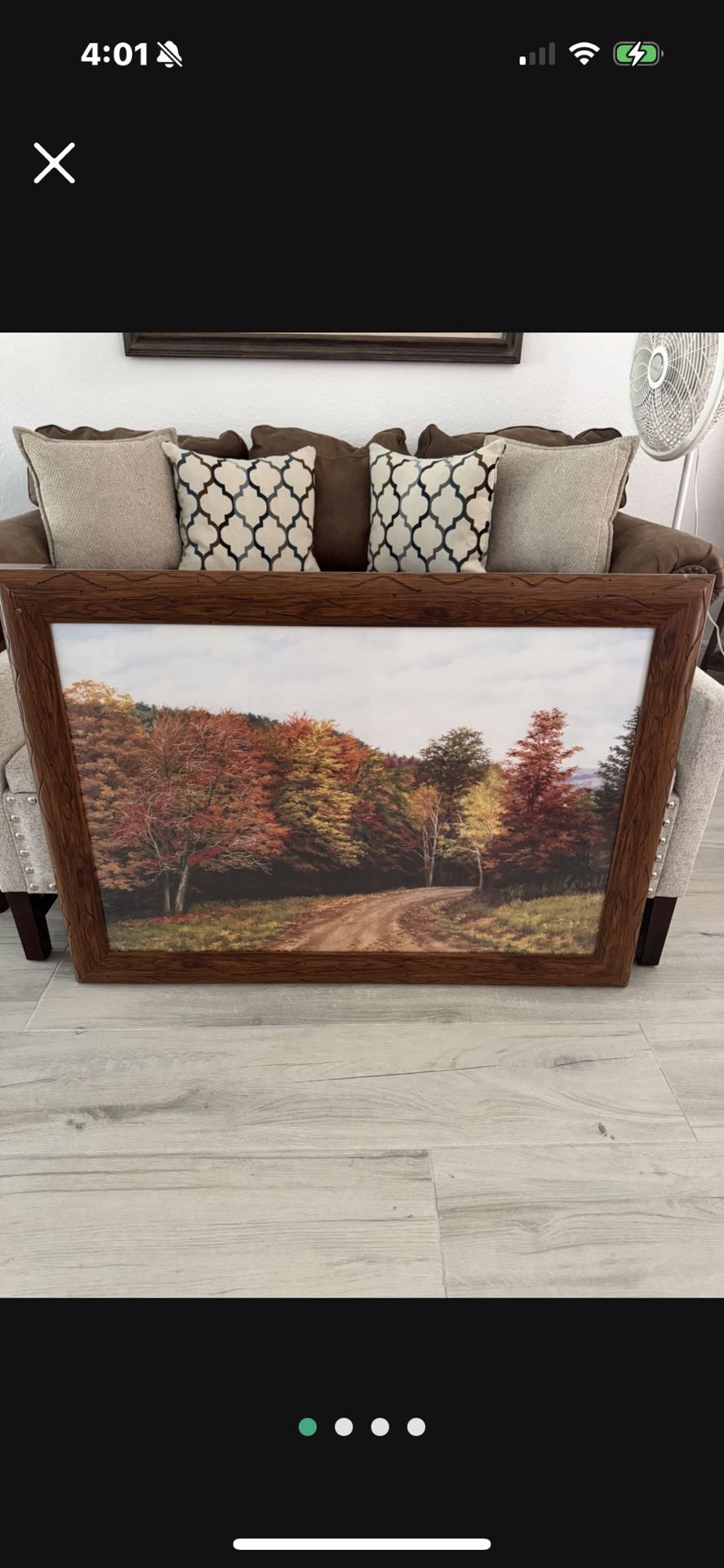 Beautiful Fall Picture With Solid Wood Frame