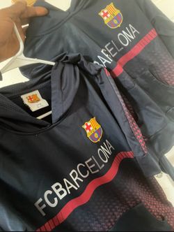 2 Kids FC Barcelona Hoodies Never worn
