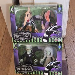 Beetlejuice Adam & Barbara Maitland Scary Face & Re-Nupitals Mini Figure Combo Set 