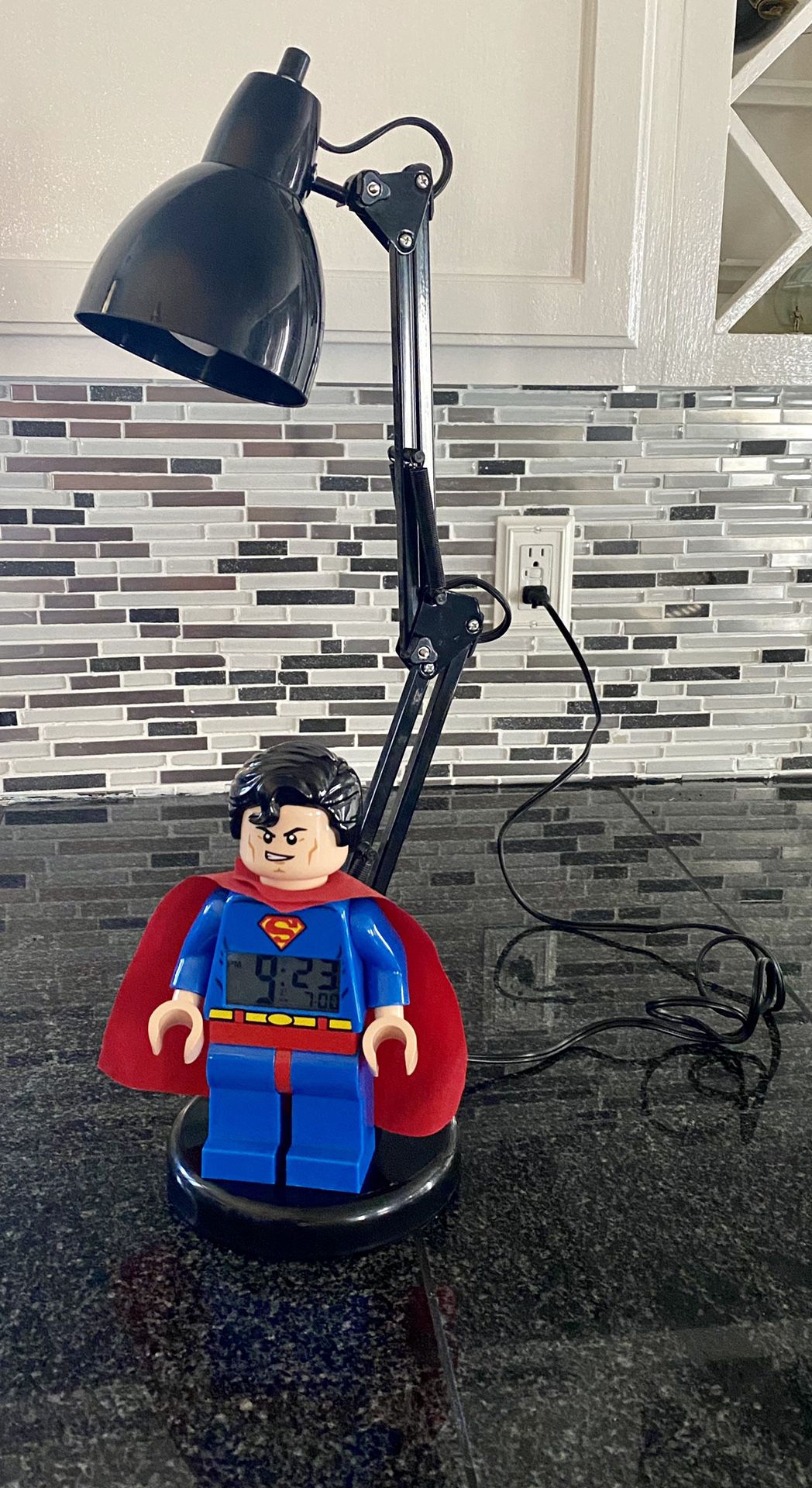 Superman LEGO lamp w/t clock & alarm (one of a kind)