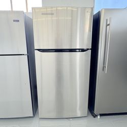 LG 33 in 24 cu. ft. Top Mount Freezer Refrigerator with Multi-Flow Air System in Stainless Steel, Garage Ready