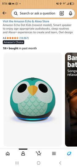 Echo Dot Kids Owl Design Smart Speaker