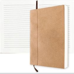 moonster Lined Paper Refill Notebooks for Refillable Leather Journal – Eco Friendly Acid-Free & Tree-Free Recycled Cotton Sheets A5 Ruled Notepad 8.25