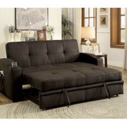 Dark Brown Futon Sofa 