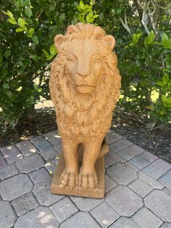 Concrete Lion Statue