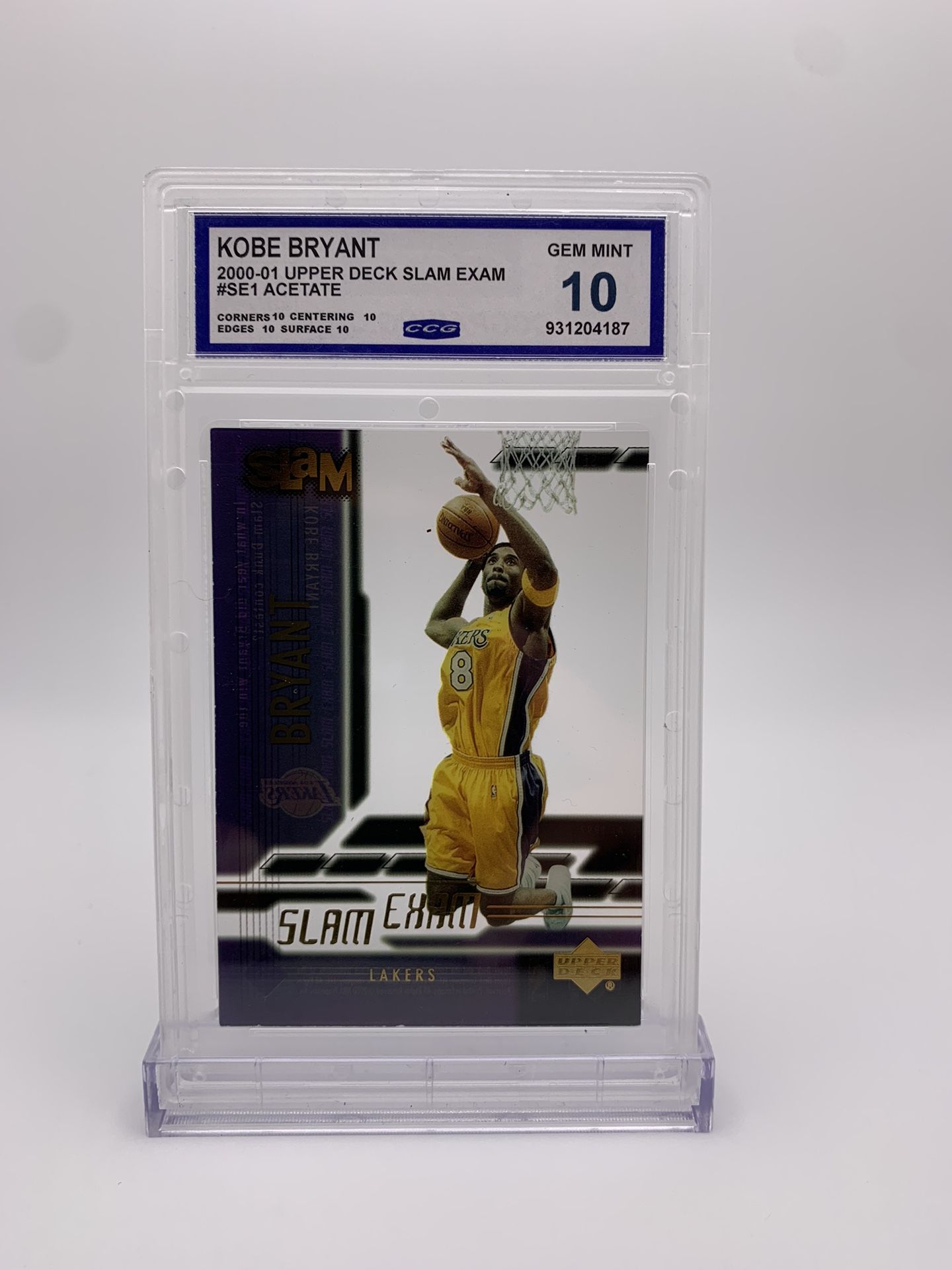 Kobe Bryant 2000 U.D. Slam Exam GEM MINT