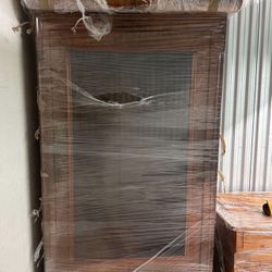 Cabinet with Glass Door and Shelves 