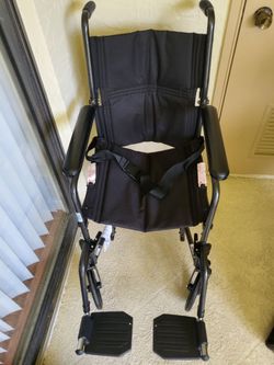 Medline Transport Wheelchair, used 3x, light