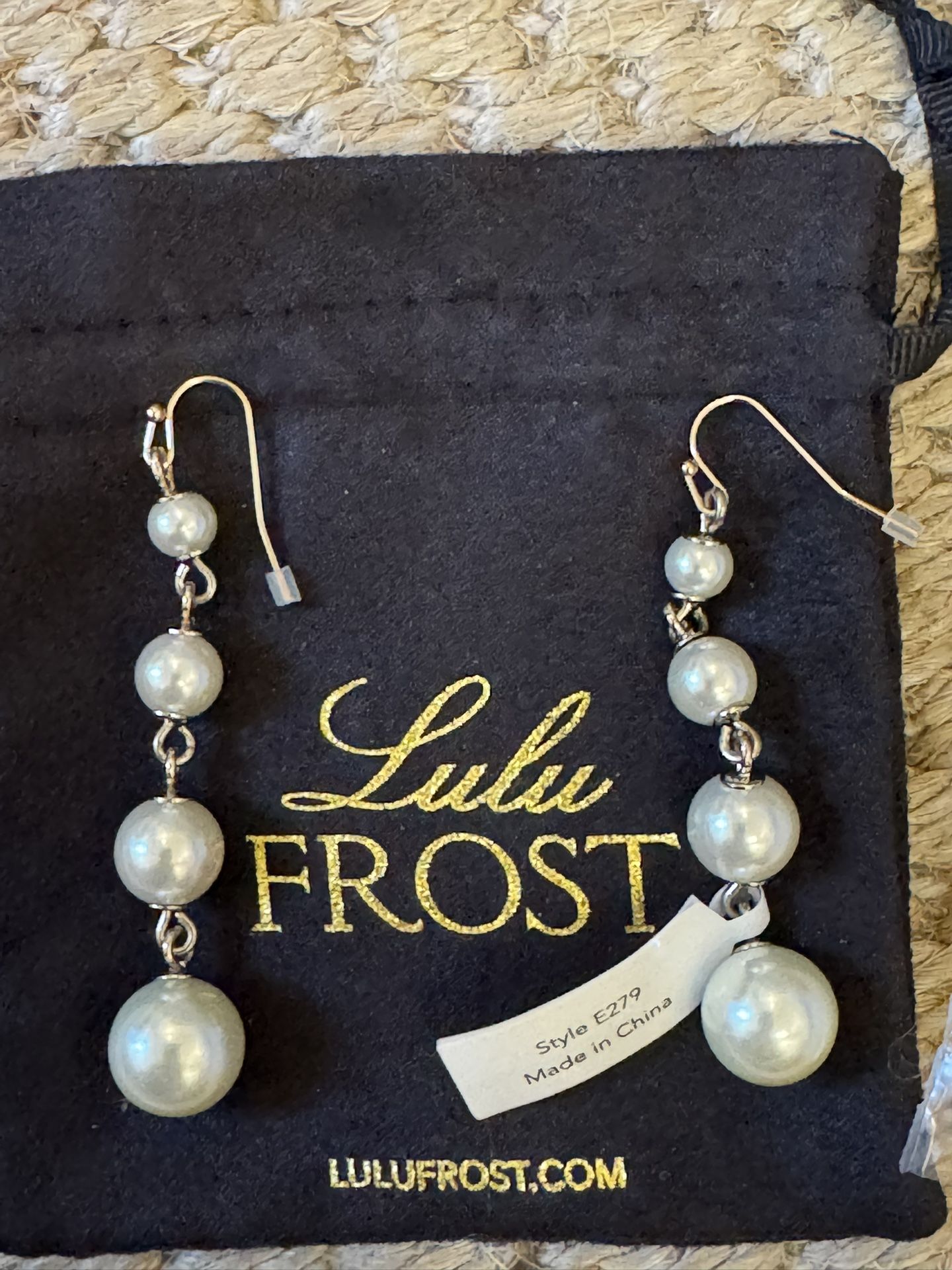 Lulu Frost Silver Pearl Drop Earrings. New with INWT tags and dustbag