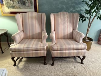2 Ethan Allen Wing Chairs