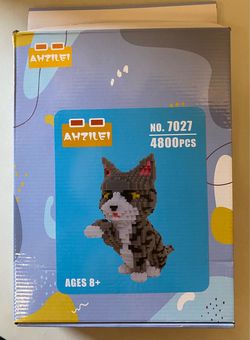 New Ahzile! No.7027 Kitty Cat Micro 3D Mini Building Blocks 4800 pieces