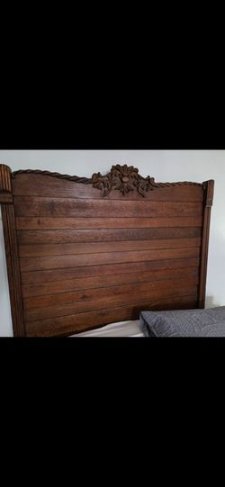 Antique headboard and footboard