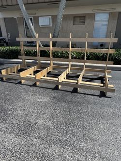 DELTARACK Transport Rack SL110.300 – Heavy‑Duty Wooden L‑Frame (120”)