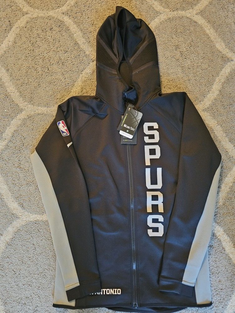 New Nike NBA Spurs Limited Therma Player Edition Hooded Jacket Mens Size Small $160 Retail