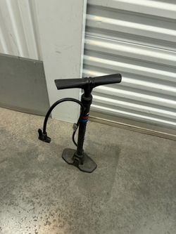 Black Floor Bike Pump with Hose