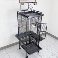 $130 (New in box) Large 61” parrot bird cages with rolling stand for cockatiels parrot parakeet lovebird finch 