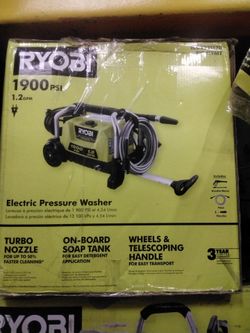 RYOBI 1900 PSI ELECTRIC PRESSURE WASHER