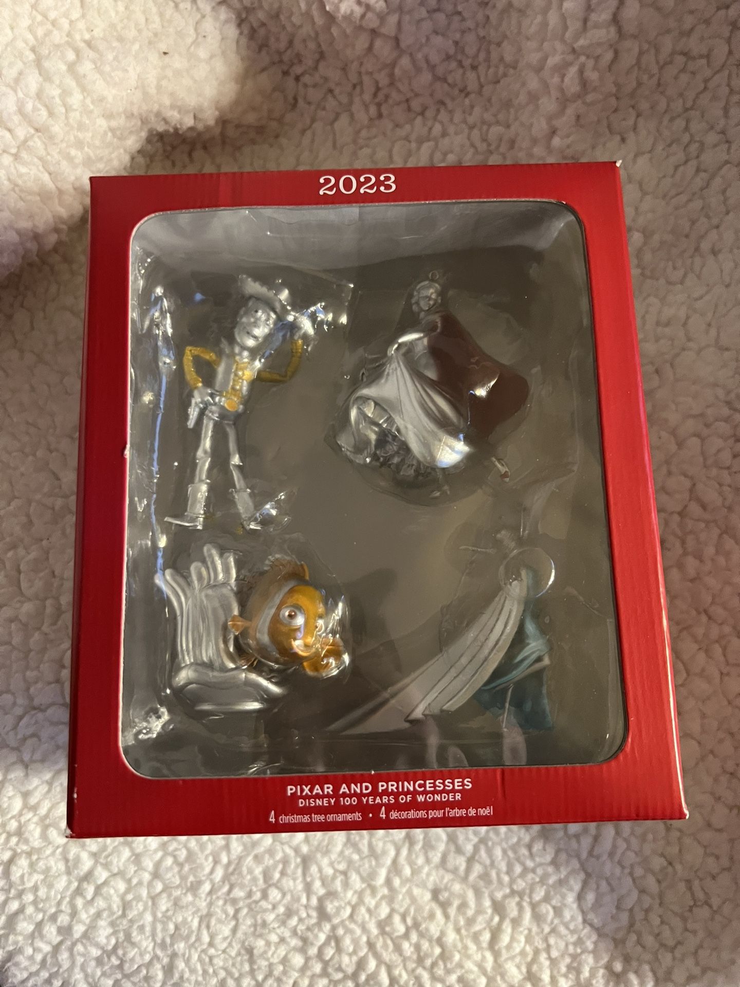 Hallmark Keepsake Ornaments Pixar and Princess Set of 4 Disney 2023