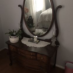 Antique Dresser With Mirror