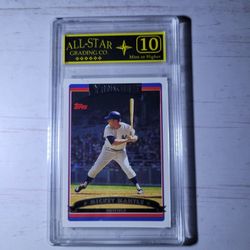 2006 TOPPS #7 MICKEY MANTLE CARD RARE GRADED GEM MINT 10 OR HIGHER