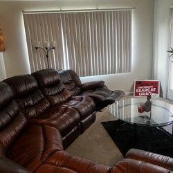 8 Seat Sectional With Reclining Seats For Sale