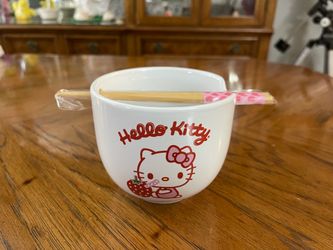 New (Open box) 2023 Sanrio Hello Kitty 16 oz. Ramen Bowl with Chopsticks