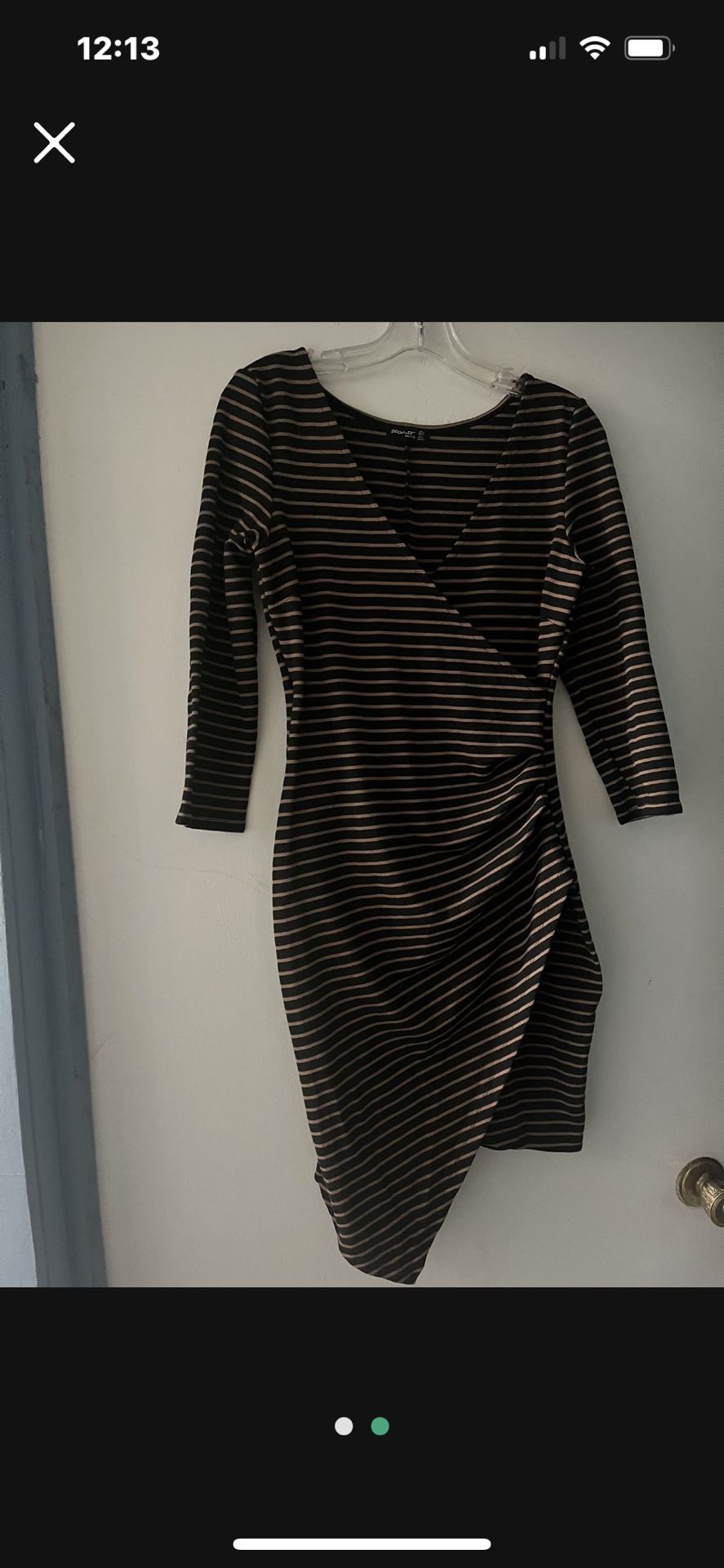 Striped Contour Dress Sz Large