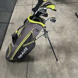 Top Flite Junior Golf Club Set With Bag Left Hand