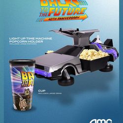 Rare AMC DeLorean light up popcorn bucket