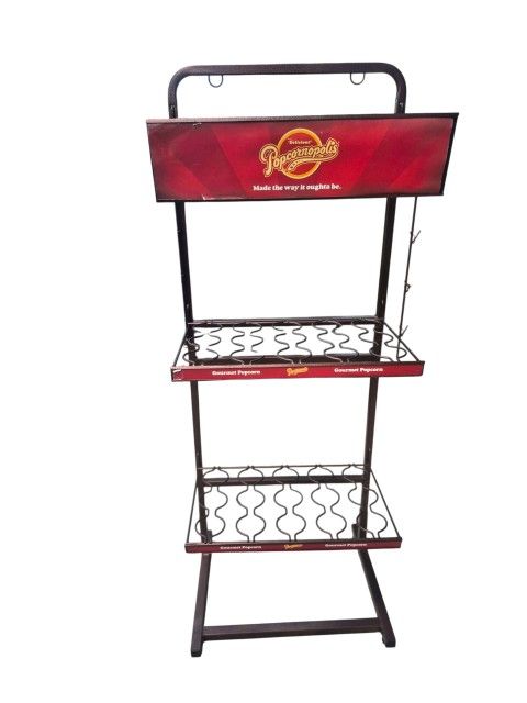 Retail display shelving rack 3 Tiers Portable  Metal Wire