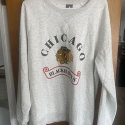 Vtg Mens NHL Chicago Blackhawks Sweatshirt L