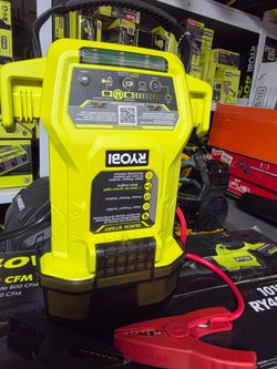 _ RYOBI
ONE+ 18V Cordless 1600A Jump Starter with LED Work Light Kit with 2.0 Ah Battery and Charger