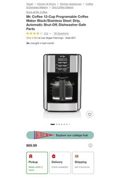 Mr. Coffee 12-Cup Programable Coffee Maker