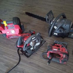 Chainsaw , Steele saw jigsaw , jump start 