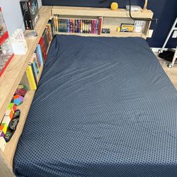 Queen Bed, Frame And Supporting Bed Box 