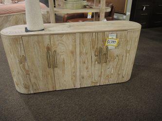 Perennial Home Blanco 4 Door Console - Natural White | Sideboard | Buffet