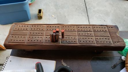 Cribbage card game wood custom art board