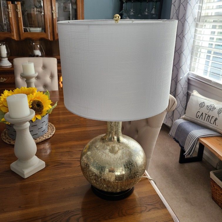 Large Gold mercury Glass Lamp