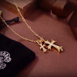 Full Diamond Cross Necklace