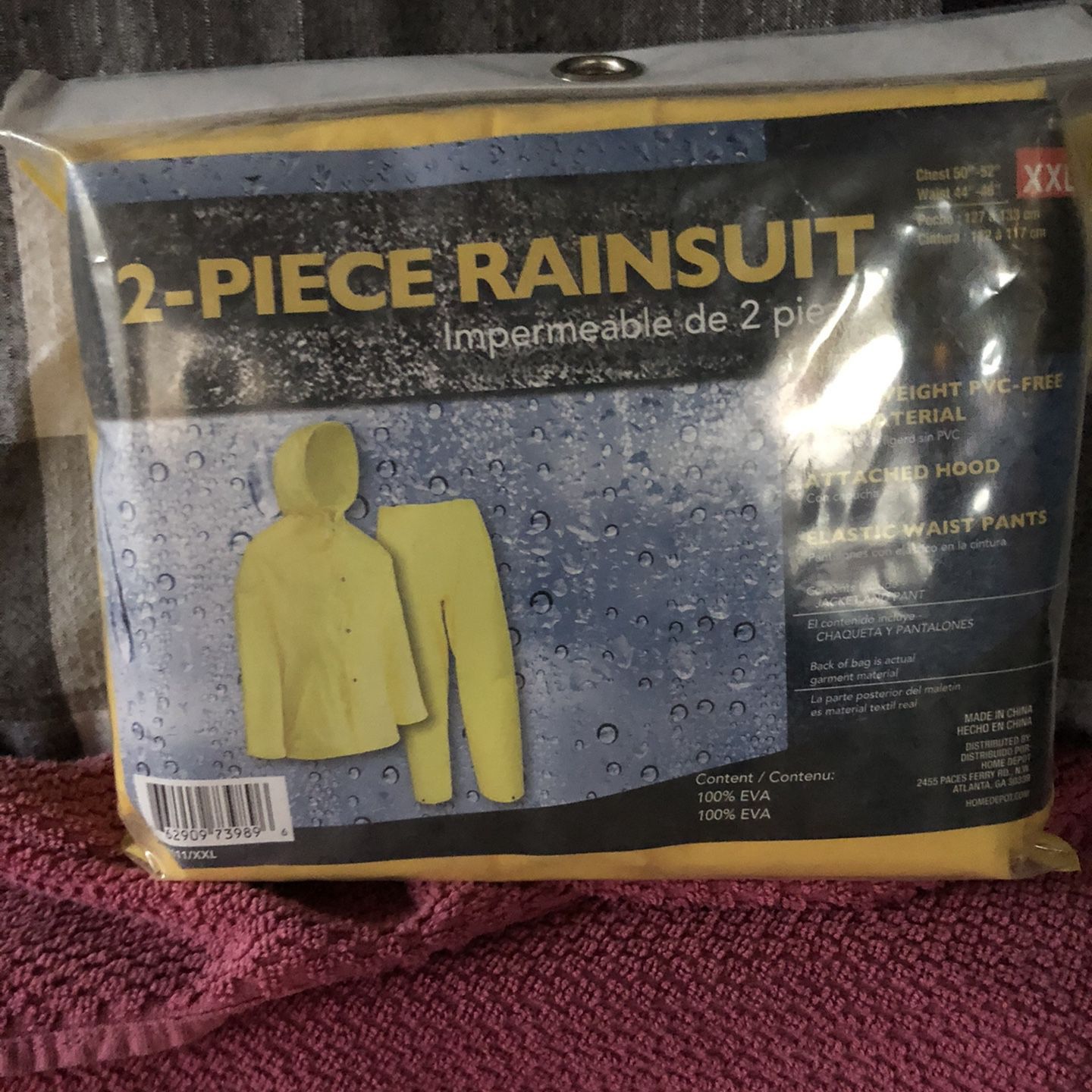 Two Pieces Rain Suit, 10 Dollars